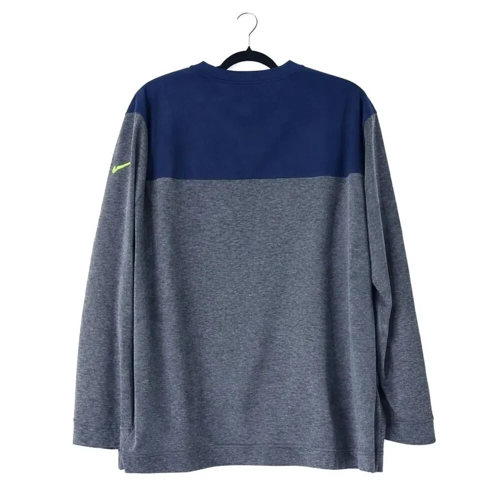 Nike Seattle Seahawks Dri-FIT Quarter Zip Pullover Men’s XXL Blue Gray NFL